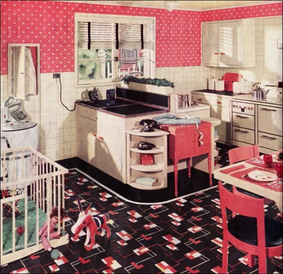 Retro 1930"s Kitchen, Evolution of the Work Triangle, Kitchen Remodeling